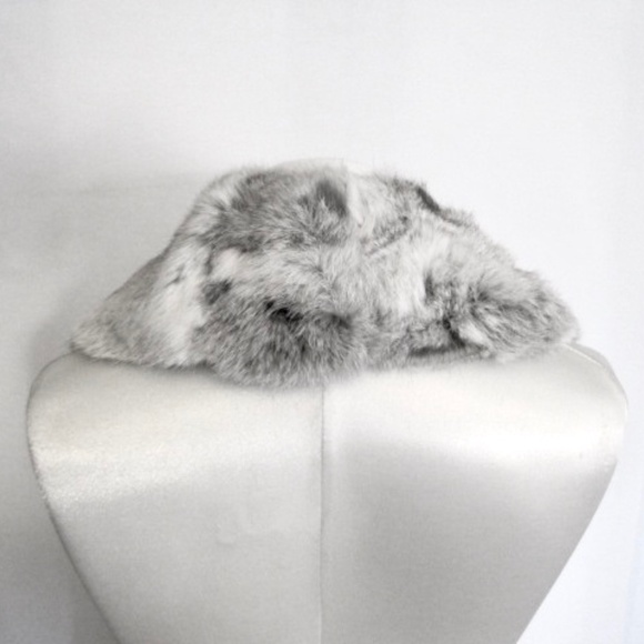 Axes Simo Rabbit Fur Collar With Tie - Picture 2 of 6